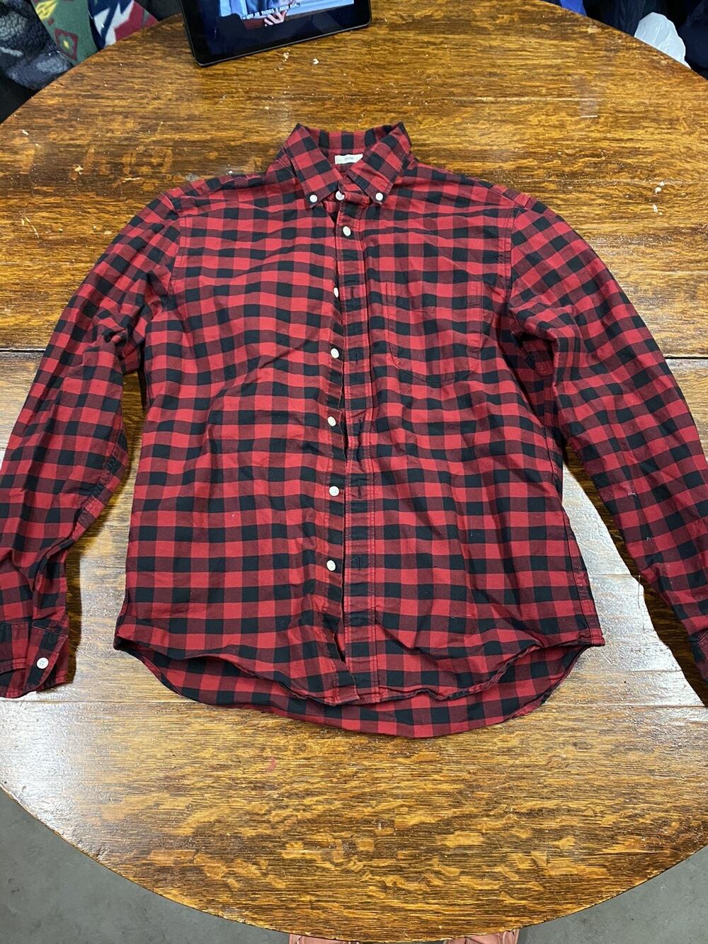 J Crew Shirt Mens Medium Striped Multicolor Button Up Slim Stitch Sewn Untucked